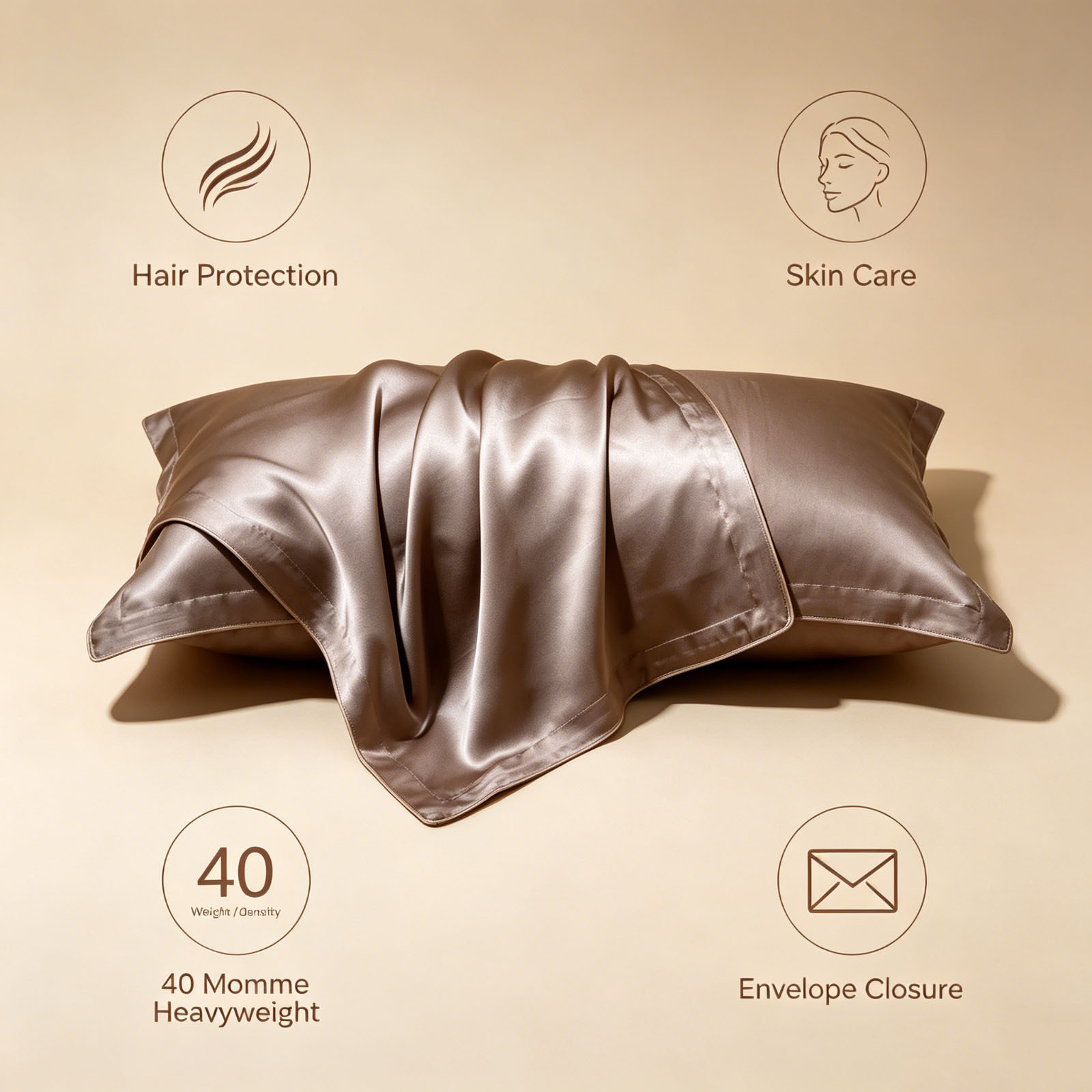 2 Pcs Silk Pillowcase Queen Si - огляд і ціна Luxury Skincare Moisturizer